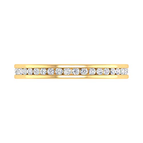 1/3 Carat Channel Set Diamond Gold Wedding Band Ring in 10K Solid Gold3