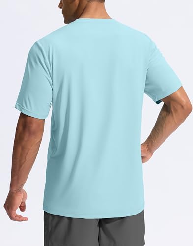 Image of G Gradual Men's Sun Protection Swim Shirt UPF 50+ Rash Guard Short Sleeve Quick Dry Water Hiking Workout Shirts for Men