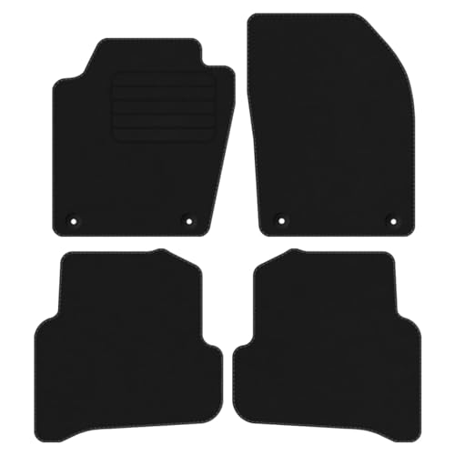 Alfombrillas de velour para Skoda Fabia III 2014-2021 con talonera y fijaciones