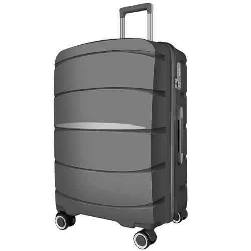 20 Inch Carry-On Luggage 22x14x9 Airline Approved, PP Suitcase with Spinner Wheels
