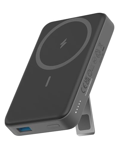Anker 633 Magnetic Power Bank, 10,000mAh Foldable Magnetic Wireless Portable Charger, Only for iPhone17/17 Air/17 Pro/17 Pro Max, iPhone 16/15/14 Series(Black)
