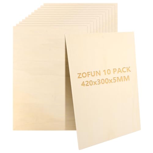 Zofun 10er-Pack Sperrholzplatten 5mm