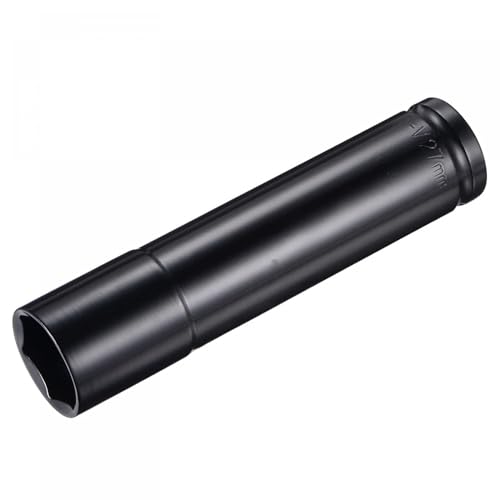 TA-VIGOR Deep Impact Socket, 1/2 Inch Drive by 27mm Deep Impact Socket, Heat-Treated CR-V Steel 27mm Socket, 1/2 Drive with 150mm Length 6-Point Socket for Home Car Repair