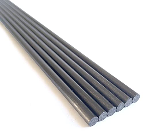 Cncarbonfiber CARBON-ROD-4MM 6Pcs 4Mm Carbon Fiber Rods 4X420Mm,4Mm Solid Carbon Fiber Tube(Pultrusion),2/3/4/5/6/8Mm Available cover