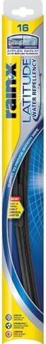 Rain-X Latitude Water Repellency 2-n-1 Wiper Blades | Pack of 1 | Size 16 Inches | Enhanced Visibility | New Water Repellent Technology | Long Lasting Performance | Clears & Repels