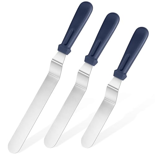 Image of U-Taste Offset Icing Spatula Set, Cake Frosting Spreader, Midnight Blue
