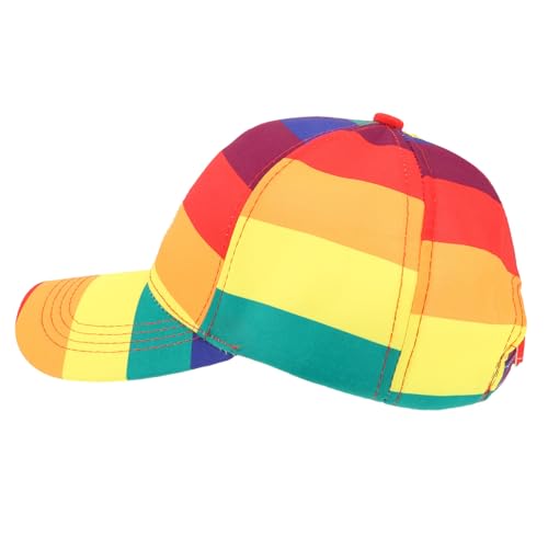 Casquette de baseball arc-en-ciel en polyester pour le sport