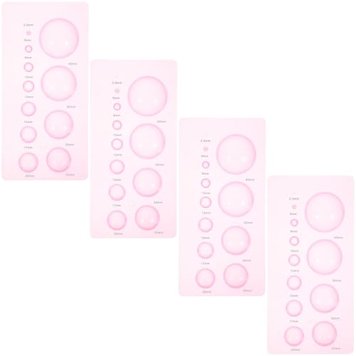 KAILIKETIY Herramientas para Quilling de Papel Diferentes Tamaños 4 Piezas Molde de Media Bola Abs para Hacer Manualidades 3d DIY