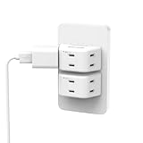 コンセントタップ 2個セット エムサインMscien 電源タップ コンセント 3口 たこあしコンセント 分岐 雷ガード マルチタップ タコ足配線 タコ足コンセント 蛸足コンセント コンパクト