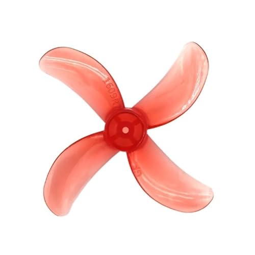 Hélice 1609-4 1mm PC rouge pour drone FPV et propulsion quadcopter - 16 pcs
