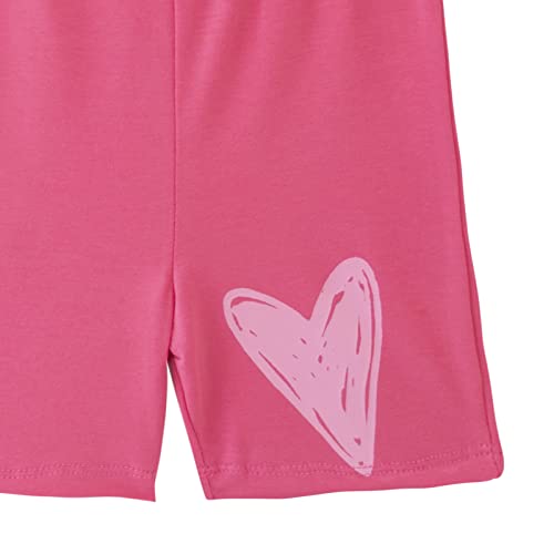 Image of YouGotPlanB Girl's Big Heart Cycling Shorts - (CS -BigHeart Pink 8-10 Years) Set of 1