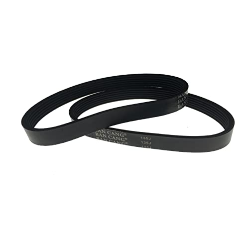 135J6 Poly V Planer Drive Belt for Ryobi AP10 AP-12, Delta 22-540 22-546 TP300, Wen 6550 (2-Pack)