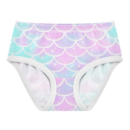 Toddler Girls Underwear 2t Cotton Cute Panties Girl Durable Kids Undies Briefs Pastel Mermaid Gradient Soft Pink