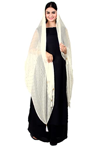 Chandrakala Chiffon Dupatta for Women, Shawl Scarf Wrap Chunni, (D191-P)2