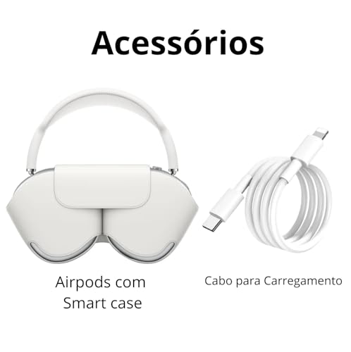 Fones de Ouvido Sem Fio, Headphone Bluetooth on-ear com Microfone, ANC Cancelamento do Ruído, Até 50