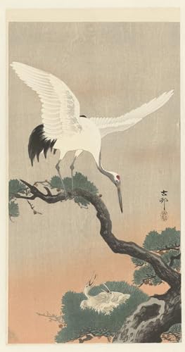Tableau Ohara Koson carlin pour décoration chambre vintage zen