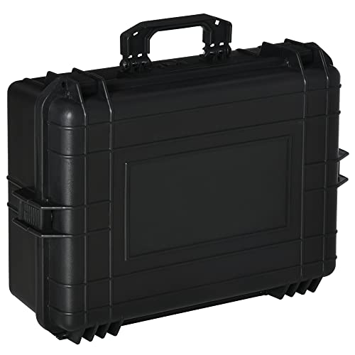 Outsunny Valise Antichoc - Mallette d'extérieur Appareil Photo - Mousse prédécoupée - étui Rigide étanche Appareil Photo - PP Noir