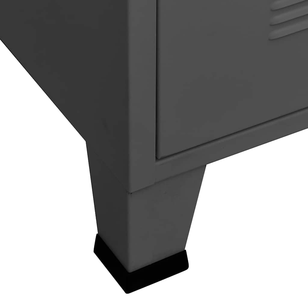 vidaXL Industrialna szafka, antracytowa, 75x40x115 cm, metalowa, szafka metalowa, szafka do przechowywania, metalowa szafka, szafki metalowe