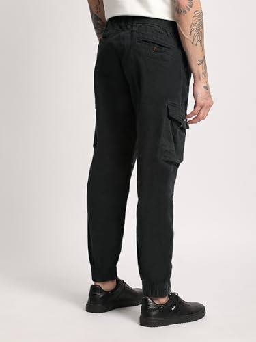 Image of Men's Navy Slim Fit Casual Cargo