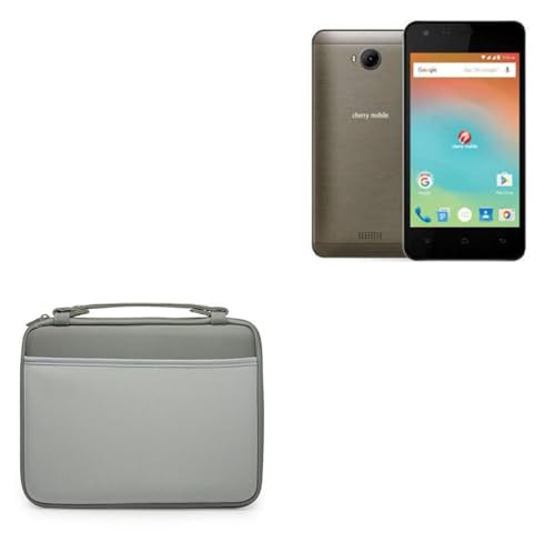 BoxWave Case Compatible with Cherry Mobile Flare J5s - Hard Shell Briefcase, Slim Messenger Bag Briefcase Cover Side Pockets - Pewter