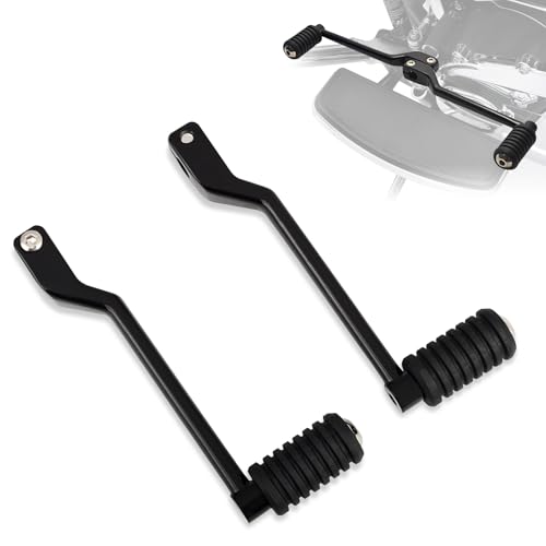 Image of Heel /Toe Shift Pegs Front & Rear Levers for Harley 86-17 FL Softail | for 88-later Touring Road King Street Glide Electra Glide Trike Black Front and Rear Levers & Shifter Pegs