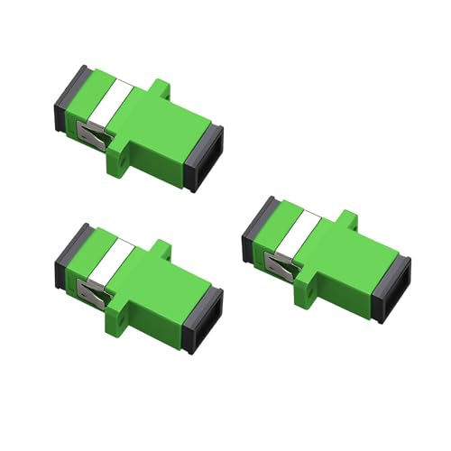 SEED Adaptador SC/APC Hembra-Hembra Fibra Óptica – Baja Pérdida y Conexión Estable – Ideal para extender instalaciones FTTH y mover el router – Para técnicos y usuarios – acoplador fibra optica (3 Ud)