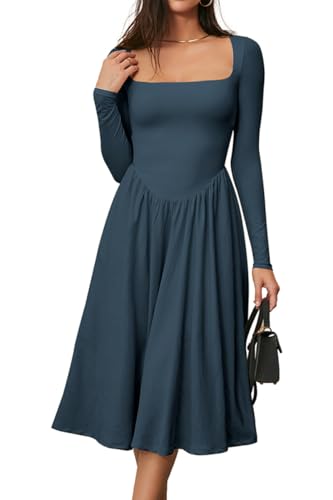 CHYRII Womens Spring Fashion 2025 Square Neck Long Sleeve Casual...