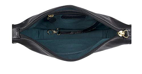 Hidesign Vegetable Tanned Leather Small Crossbody Bag I Shoulder Sling Bag for Women - Size (L x W x H - 10 x 2.5 x 9.5), Black by Hidesign - Used condition - Image 3