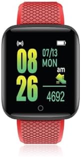 Polosmart PBS153 Titreşimli Adım Sayar Müzik Kontrol Spor Mod Bluetooth Akıllı Saat Kırmızı - Görsel 1