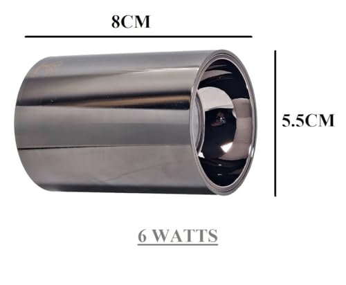 Image of Mufasa 6 Watts Black Chrome Finish LED Round Surface Light Cylindrical Shape Indoor Ceiling Mounted Spot Light Down Light Aluminum Body (Warm White)