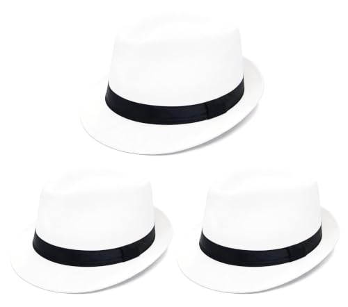 Image of 1920s Men Fedora Hat Cap for Men,Manhattan Hat for 1920s Mens Gatsby Costume Accessories