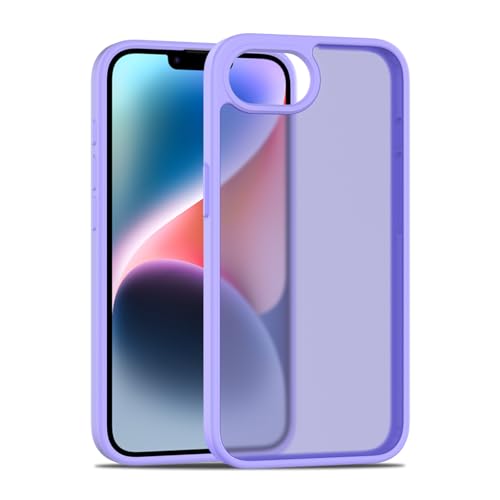 Image of TENOC Phone Case Compatible with iPhone SE (2nd 2020 and 3rd 2022 Generation) & iPhone 7 & iPhone 8, Light Purple Case Translucent Protective Bumper Matte Hard Back Cover for 4.7 Inch