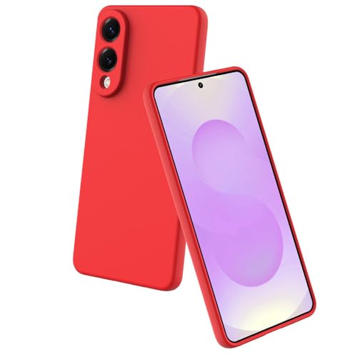 Image of Back Cover for Samsung Galaxy S25 Edge 5G | Full Camera Protection | Premium Liquid Silicon Case | Flexible Bumper Case for Samsung Galaxy S25 Edge 5G (Red)