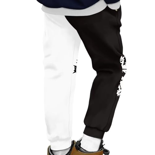 Boys Skull Pattern Pants Kids 3D Print Joggers Sports Sweatpants with Pockets Size 4-15T2