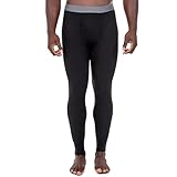 Fruit of the Loom Mens Thermal Underwear Long Johns Pant - Soft Tech Signature Base Layer Bottom, XX-Large, Black