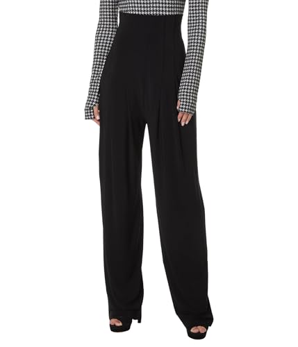 Norma Kamali Womens High Waist Tailored Pleat Pant