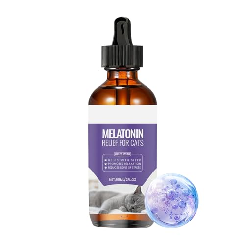 Naturale per Il Sonno dei Gattini, calmanti per Gatti, Soluzione Naturale di da 60 ml, calmanti per Gatti, aiuti Naturali per Gattini Anziani per la Salute dei Cuccioli