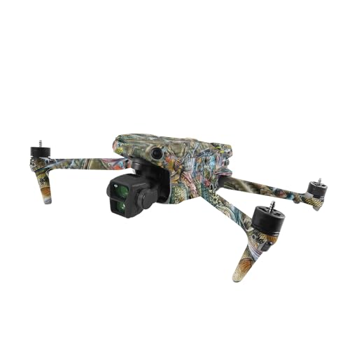 Image of MightySkins Carbon Fiber Skin Compatible with DJI Air 3 - Action Fish Puzzle | Protective, Durable Textured Carbon Fiber Finish | Easy to Apply