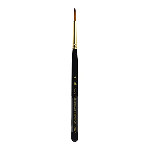 Image of Princeton Mini-Detailer Round Brush, Synthetic, Short Handle, Size 4, 1 Count