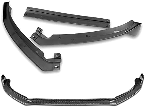 3PCS Front Bumper Lip Kit fit for compatible with 2011-2014 Volkswagen Jetta MK6, STP-Style Splitter Trim Protection Spoiler, Air-Dam-Chin-Diffuser (Carbon Look)