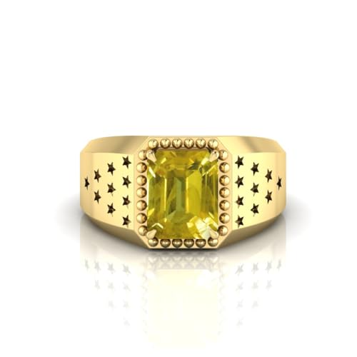 Bague saphir jaune ajustable en plaqué or : la solution aux problèmes de taille de doigt - 3