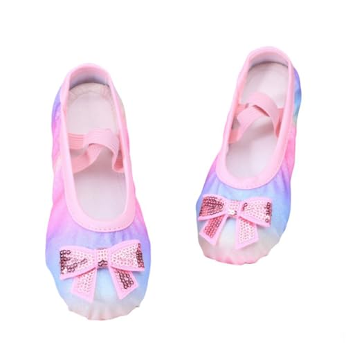 Deportivas Niño - Zapatillas Deportivas Niño Zapatillas De Ballet con Suela De Cuero Partido para Niños Y Adultos (Light Purple 55-6 Years)