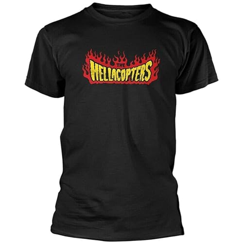 The Hellacopters Flames - Camiseta para hombre, Negro , L