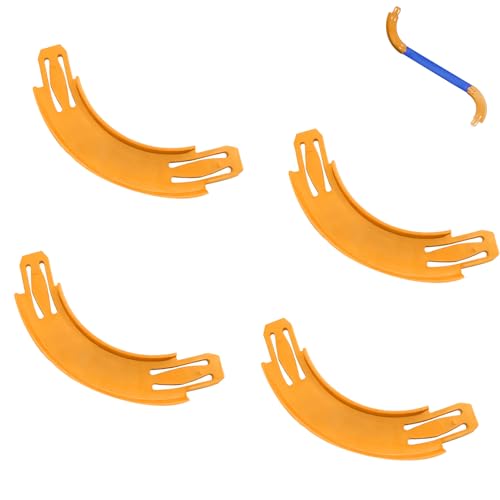 4pcs Pièces de Piste Tournante pour Hotwheel, Connecteur de Rail Courbe à 90 Degrés, connecteurs de Piste incurvés, Composants de Construction de Circuits de Course compatibles avec Hotwheel