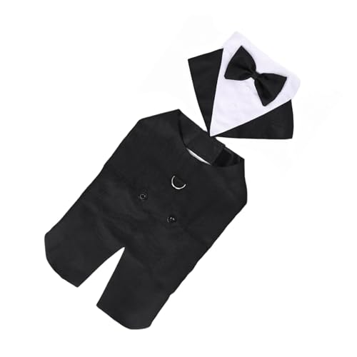 Traje de esmoquin para perro con pajarita, talla M formal