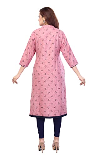 Image of B2F Women's Printed Cotton Straight Maternity Kurti with Zipper, Feeding Kurta for Pre and Post Pregnancy, Combo Pack