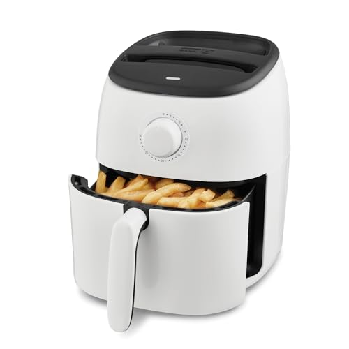 Dash Tasti-Crisp Express Air Fryer - Mini Air Fryer For Crispy Snacks, Frozen Foods and Oil-Free Cooking - Nonstick Basket - White, 2.6-Quart by DASH - Used condition - US$32.39