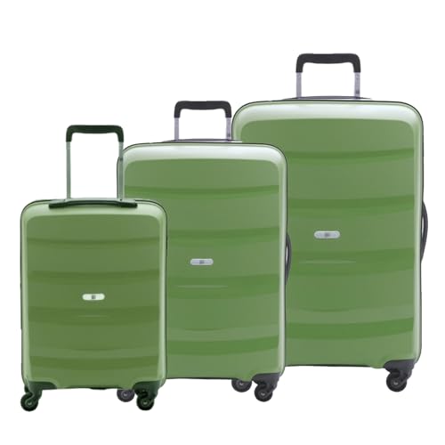 Biba Maleta De Viaje Tipo Trolley, Maleta De Cabina Carri G Cr20, Asa Trolley, Cierre Con Cremallera, Pp Polipropileno, Color Verde