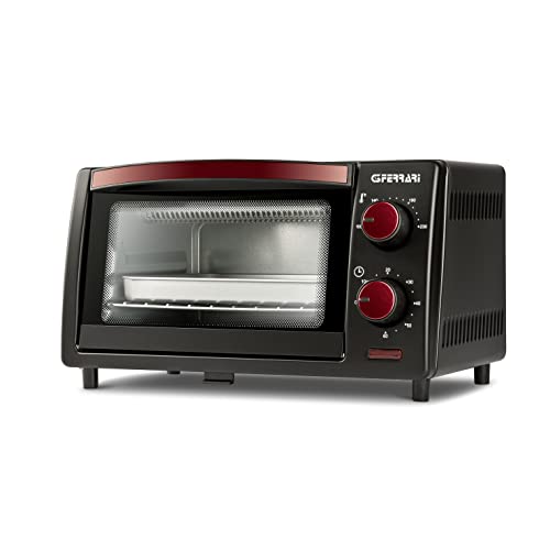 G3 Ferrari G10169 Il Moro 10 Kuchenka elektryczna, 10 litrów, 800 W, minutnik 60 min, otwierane dno ułatwiające czyszczenie, 100-230°C, siatka ze stali nierdzewnej, czerwono-czarna