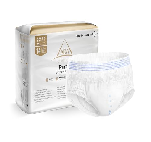 ADA Confort | Braga-Pañal de Incontinencia para Adultos, Absorbentes y elástico Elásticas, protección, antiolor, antifugas para Hombres y Mujeres (Medium)